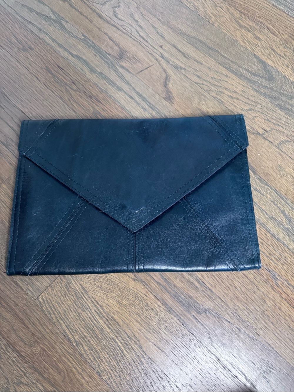 Vintage Leather Goods International Uruguay Oversized Leather Envelope Clutch